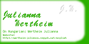 julianna wertheim business card